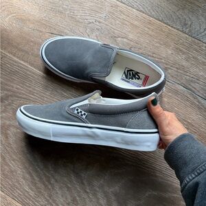 Vans Classic Gray Slip-On Sneakers